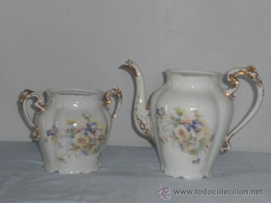 Antig&uuml;edades: TETERA Y AZUCARERA DE PORCELANA. - Foto 1