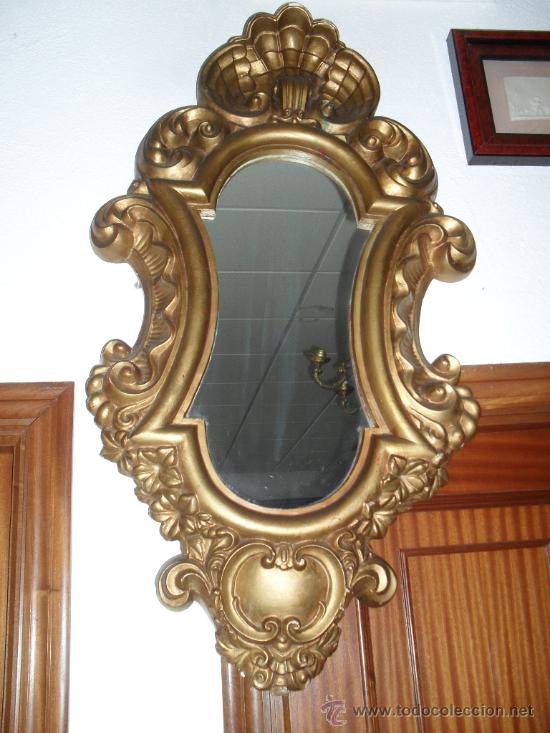 Antig&uuml;edades: CORNUCOPIA ESPEJO DORADO 104CM - Foto 1