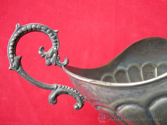 Antig&uuml;edades: ANTIGUO CENTRO DE MESA DE METAL PLATEADO - Foto 2