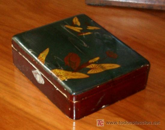 Antig&uuml;edades: ANTIGUA CAJA DE MADERA LACADA PARA RESTAURAR - Foto 4