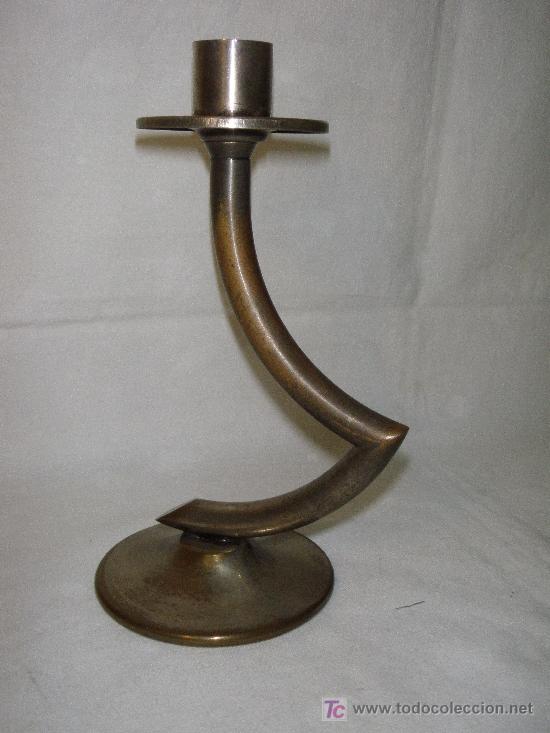 Antig&uuml;edades: CANDELERO DE METAL ART DECO - Foto 1