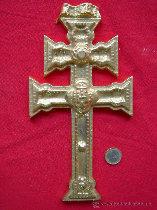Antig&uuml;edades: GRAN CRUZ DE CARAVACA EN BRONCE, 20 CM. - Foto 1