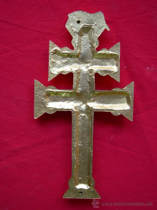 Antig&uuml;edades: GRAN CRUZ DE CARAVACA EN BRONCE, 20 CM. - Foto 2