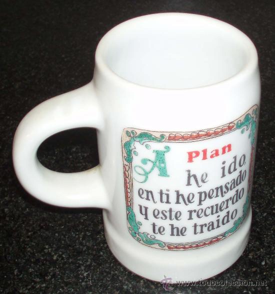Antig&uuml;edades: taza recuerdo de plan - Foto 1
