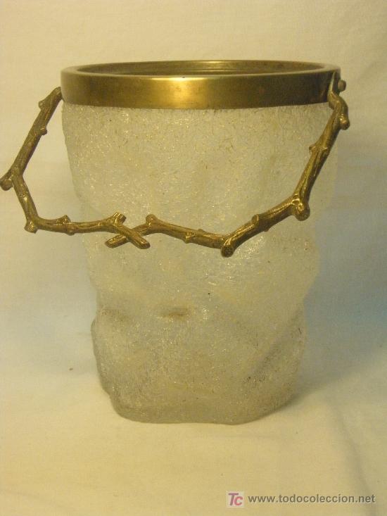 Antig&uuml;edades: CUBO DE CRISTAL EFECTO DE HIELO - Foto 1