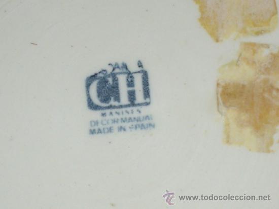 Antig&uuml;edades: MANISES, PLATO DE 33 CM DE DIAMETRO - Foto 3