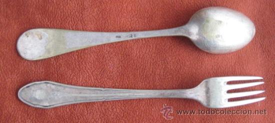 Antig&uuml;edades: ANTIGUOS CUBIERTOS ALPACA PLATEADA.. ENVIO GRATIS&iexcl;&iexcl;&iexcl; - Foto 2
