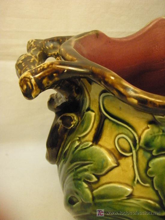 Antig&uuml;edades: MACETERO MODERNISTA DE PORCELANA - Foto 7
