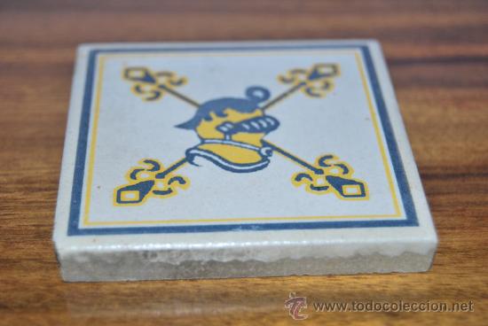Antig&uuml;edades: ANTIGUO AZULEJO 6,7 x 6,7 CM - Foto 1