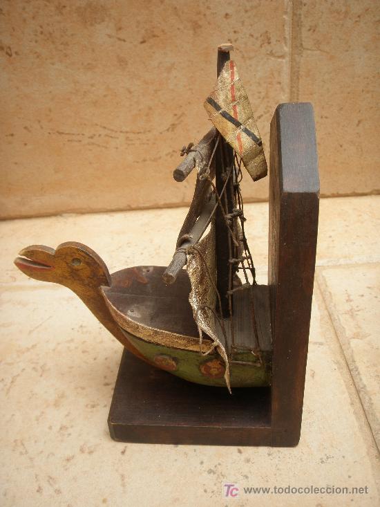 Antig&uuml;edades: PAR DE SUJETALIBROS DE LOS A&Ntilde;OS 60 - Foto 2