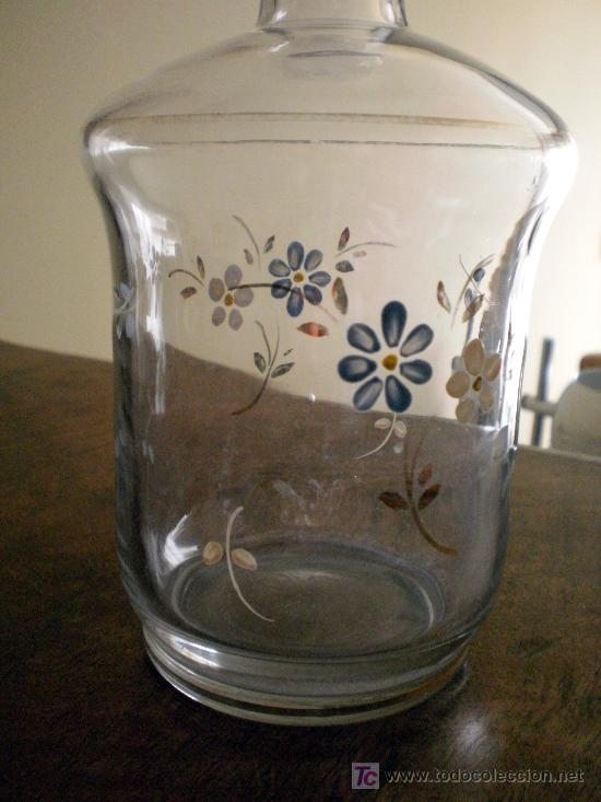Antig&uuml;edades: Botella licorera cristal pintado - Foto 4