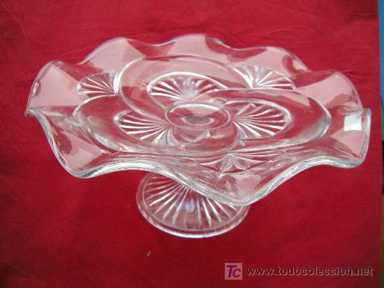Antiquit&auml;ten: ANTIGUO FRUTERO DE CRISTAL PRENSADO.