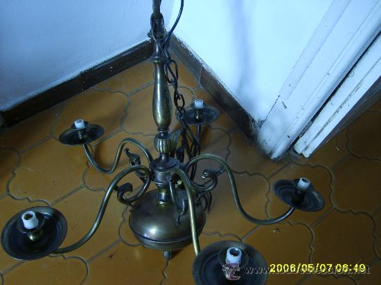Antig&uuml;edades: LAMPARA     DE     BRONCE - Foto 1
