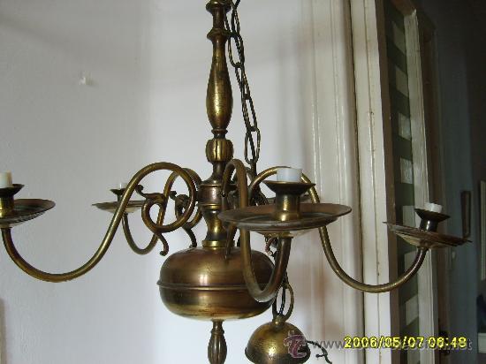 Antig&uuml;edades: LAMPARA     DE     BRONCE - Foto 2