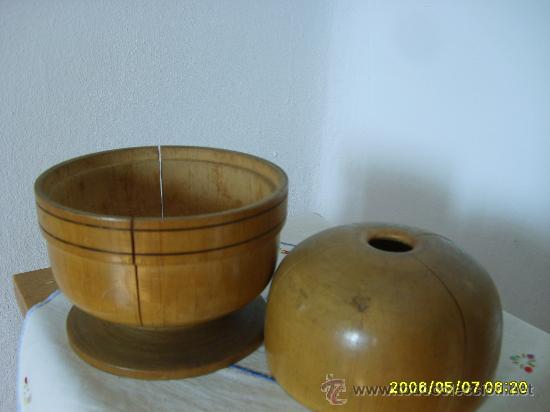 Antig&uuml;edades: Caja de madera para los ovillos - Foto 2