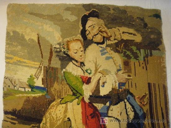 Antig&uuml;edades: TRABAJO ANTIGUO DE PETIT-POINT - Foto 4