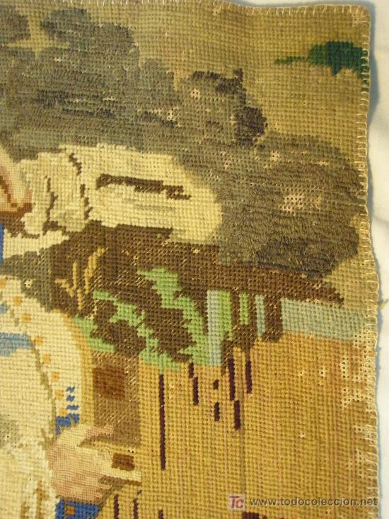 Antig&uuml;edades: TRABAJO ANTIGUO DE PETIT-POINT - Foto 7