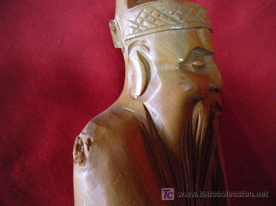 Antig&uuml;edades: TALLA DE BUDA O MONJE ORIENTAL - Foto 2