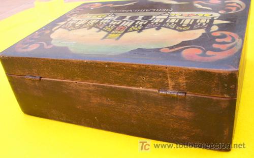 Antig&uuml;edades: GRAN CAJA MADERA decorada MERCADO VALENCIA. - Foto 2