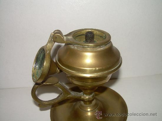 Antig&uuml;edades: ANTIGUO QUINQUE DE ACEITE DE BRONCE - Foto 2