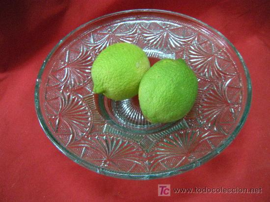 Antiguidades: FRUTERO DE CRISTAL PRENSADO