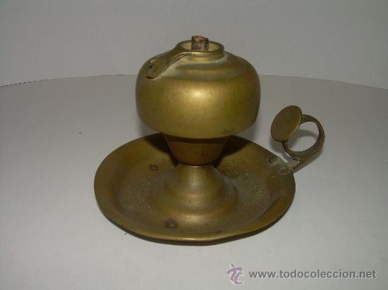 Antig&uuml;edades: MUY ANTIGUO QUINQUE DE ACEITE DE BRONCE - Foto 1