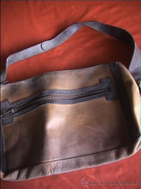 Antig&uuml;edades: BOLSO 35 X 24 CM PIEL - Foto 2