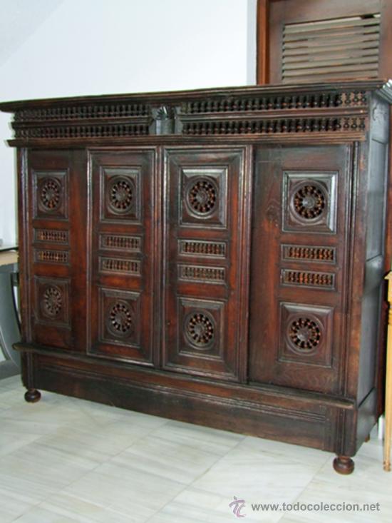 Antig&uuml;edades: APARADOR/BUFET IRLAND&Eacute;S EN ROBLE REF.4659 - Foto 2
