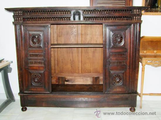 Antig&uuml;edades: APARADOR/BUFET IRLAND&Eacute;S EN ROBLE REF.4659 - Foto 4