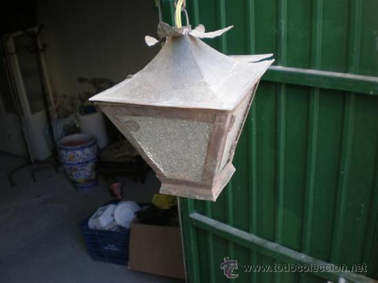 Antig&uuml;edades: peque&ntilde;o farol de cobre - Foto 2