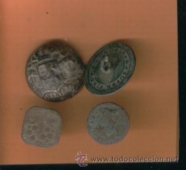 Antig&uuml;edades: ARQUEOLOGIA. INTERESANTE LOTE. BOTONES ANTIGUOS. INFANTERIA. MILITARES. Y OTROS.