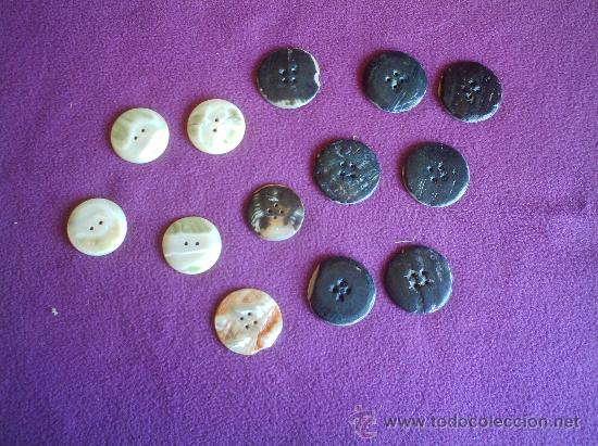 Antig&uuml;edades: BOTONES DE NACAR NATURAL ANTIGUOS - Foto 2