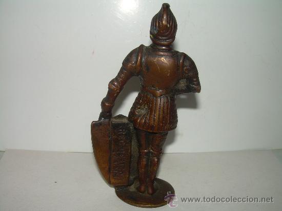 Antig&uuml;edades: ANTIGUO GUERRERO DE BRONCE CON TERMOMETRO. - Foto 3
