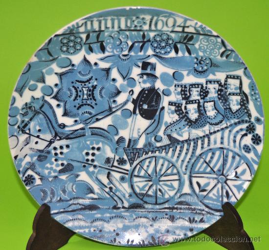 Antig&uuml;edades: PLATO EN PORCELANA SERIGRAFIADA - Foto 1