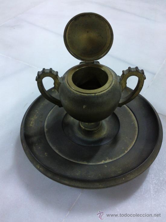 Antig&uuml;edades: Escriban&iacute;a en bronce del XIX. - Foto 2