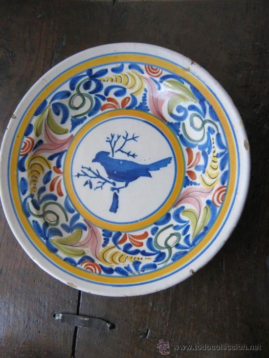 Antig&uuml;edades: ANTIGUO PLATO DE MANISES S. XIX - Foto 1
