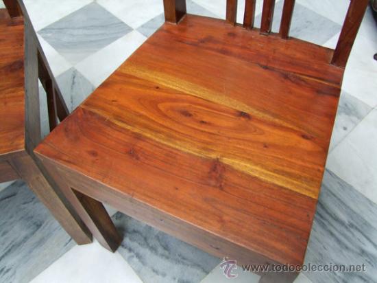 Antig&uuml;edades: PAREJA SILLAS TEKA REF.4683 - Foto 4