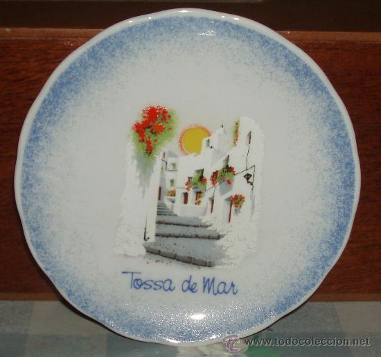 Antig&uuml;edades: plato recuerdo de tossa de mar - Foto 1