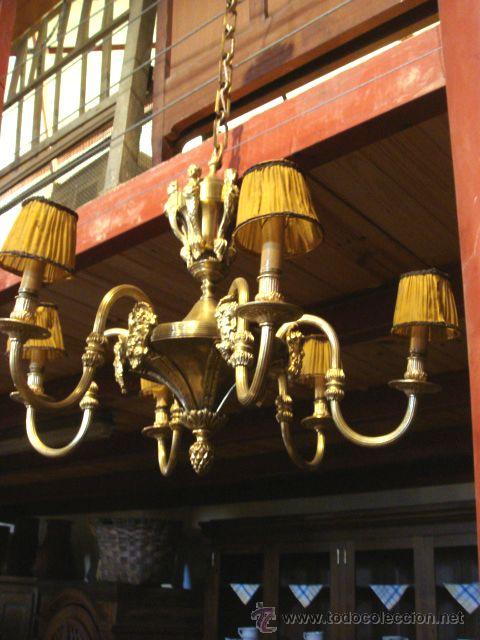 Antig&uuml;edades: LAMPARA ANTIGUA DE BRONCE - - Foto 1