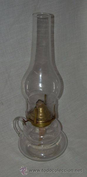 Antig&uuml;edades: ANTIGUO QUINQU&Eacute; DE CRISTAL, EN - Foto 2