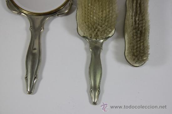 Antig&uuml;edades: Conjunto de tocador Alpaca. 1920-1930 - Foto 3
