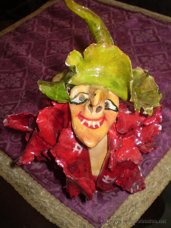 Antig&uuml;edades: BRUJA DE BARRO PINTADO - Foto 1
