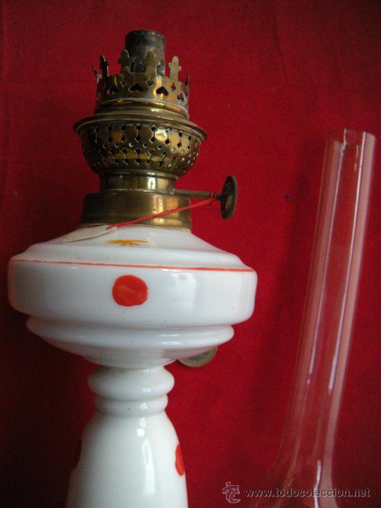 Antig&uuml;edades: ANTIGUO QUINQUE DE OPALINA - Foto 6