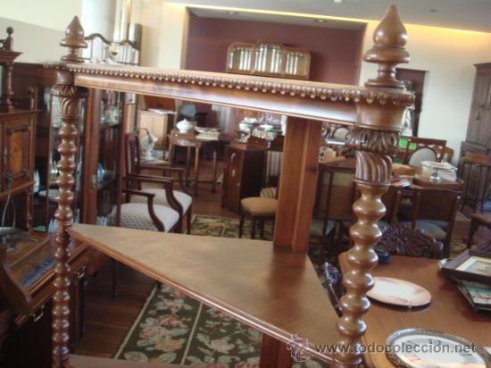Antig&uuml;edades: ANTIGUA   RINCONERA DE CAOBA RESTAURADA - Foto 2