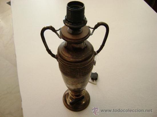 Antig&uuml;edades: SOPORTE PARA LAMPARA EN ALPACA PLATEADA - Foto 2