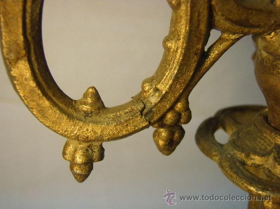 Antig&uuml;edades: CANDELABRO DE CALAMINA DE FINALES DEL XIX - Foto 2