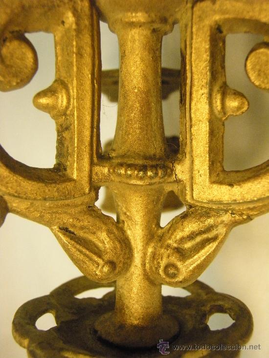 Antig&uuml;edades: CANDELABRO DE CALAMINA DE FINALES DEL XIX - Foto 6