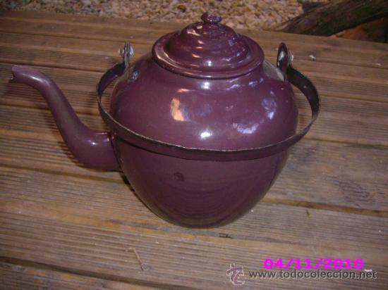 Antig&uuml;edades: cafetera TETERA hervidor de agua esmaltado - Foto 3