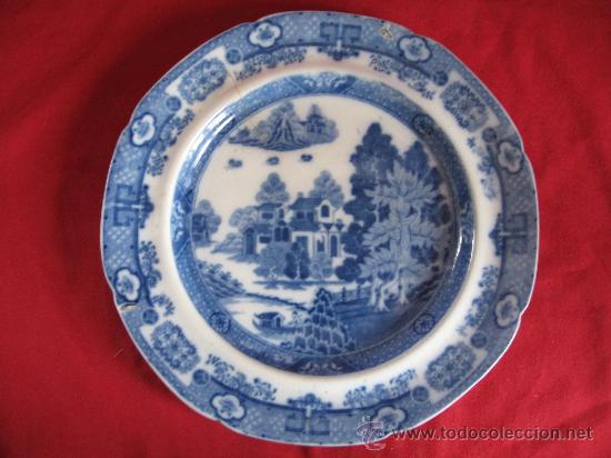 Antig&uuml;edades: ANTIGUO PLATO LLANO INGLES SPODE - 24CM - Foto 1