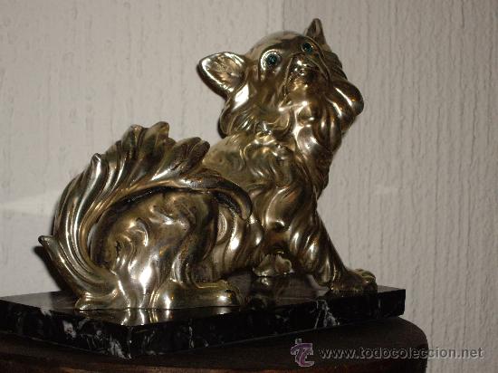 Antig&uuml;edades: FIGURA DE PERRO SOBRE MARMOL - Foto 3